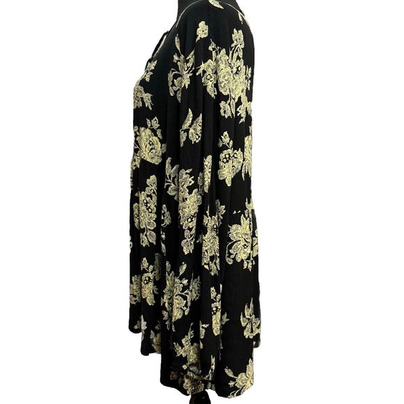 Indigo Soul Blouse 2X Babydoll Style Floral Casual Witchy Classic Boho - Picture 4 of 9